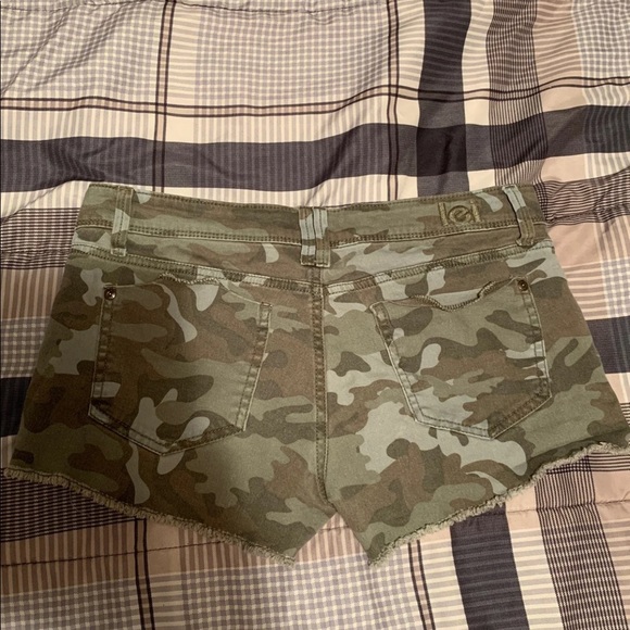 camo denim shorts womens